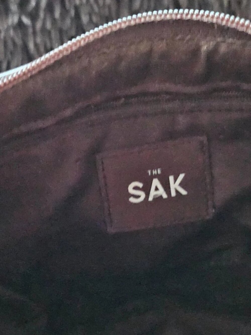 Vintage The SAK Women Handbag Purse Canvas Dark Brown/Tan Shoulder Bag - Picture 12 of 12